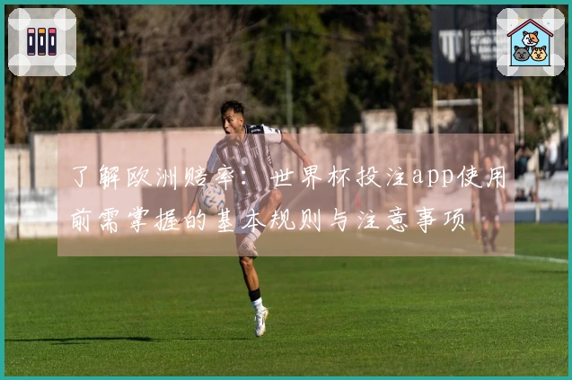 了解欧洲赔率：世界杯投注app使用前需掌握的基本规则与注意事项