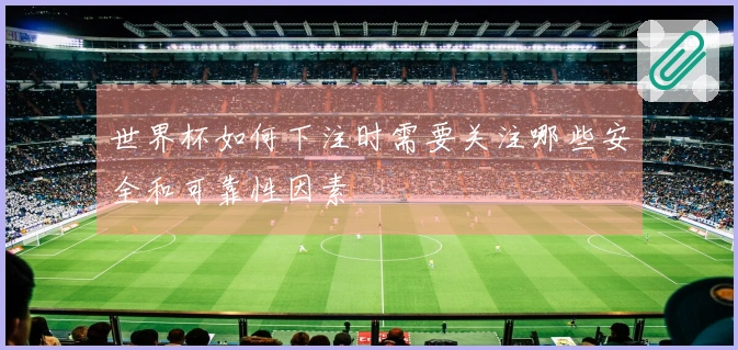世界杯如何下注时需要关注哪些安全和可靠性因素